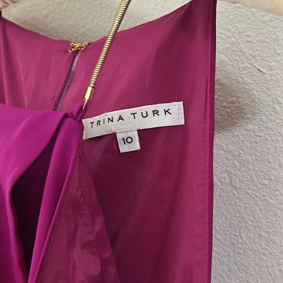 Trina Turk Halter Felisha Dress - Size 12 - Purple/Pink - Picture 8 of 13